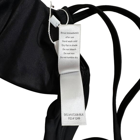 NWT Andie Swim The Rockaway Strappy Bikini Top Black XS Beach Pool Travel Resort - Picture 5 of 6